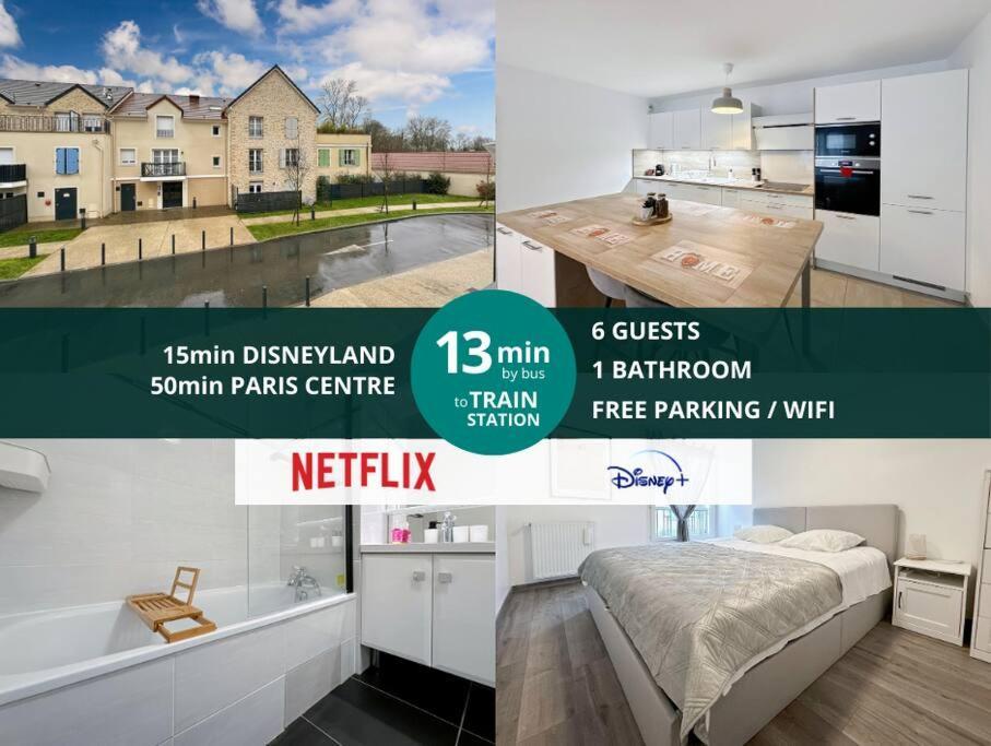 Le Cosy Villeneuve - Appartement Cosy Pour 6 A Disneyland Paris Exterior photo